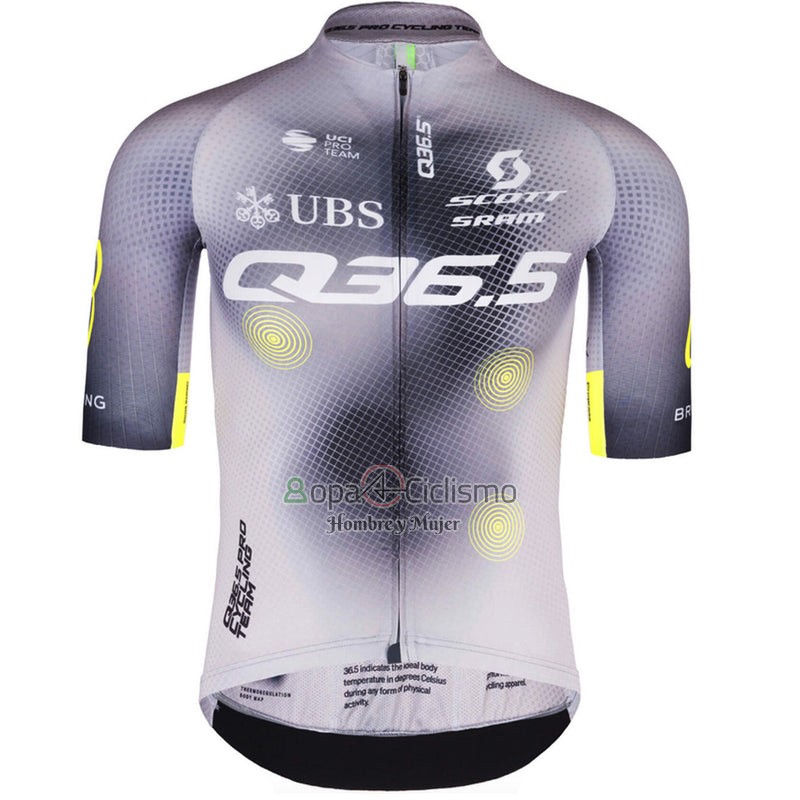 Q36.5 Ropa Ciclismo Culotte Corto 2023 Hombre Mangas Cortas Gris